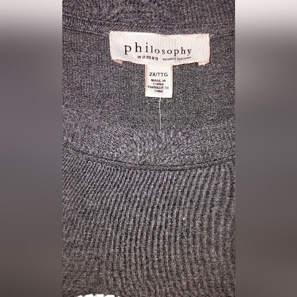 Philosophy Charcoal Long Sleeve Top - Picture 3 of 3